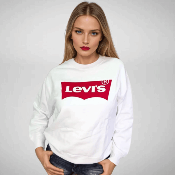 Levi's Μπλούζα φούτερ λευκό Suga Style