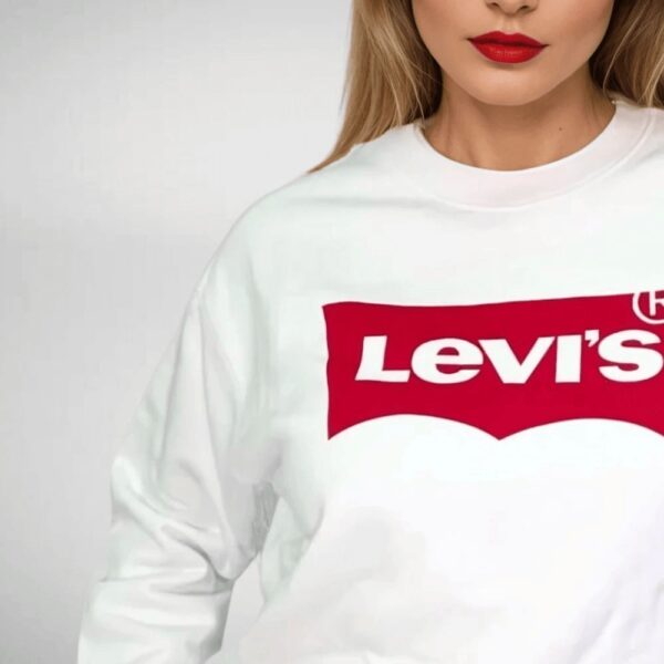 Levi's Μπλούζα φούτερ λευκό Suga Style