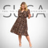 plus size midi forema animal print suga