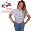 Leuko T Shirt me to logotypo Suga Stirikste mazi mas ti FLOGA