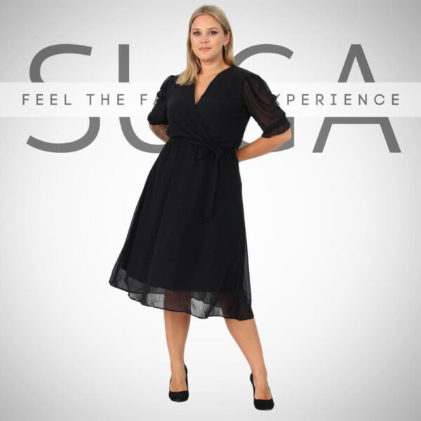 plus size midi mauro forema me diafaneies suga