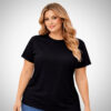 Γυναικεία plus size μπλούζα T-shirt από βαμβάκι με άνετη εφαρμογή και κλασικό κόψιμο