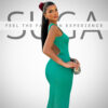 maxi exwplato forema prasino me stras vip dress by suga collection