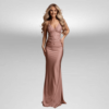 maxi forema saten dusty pink VIP Dress by Suga Collection