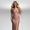 maxi forema saten dusty pink VIP Dress by Suga Collection