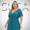 plus size maxi φόρεμα με σκίσιμο vip dress by suga collection