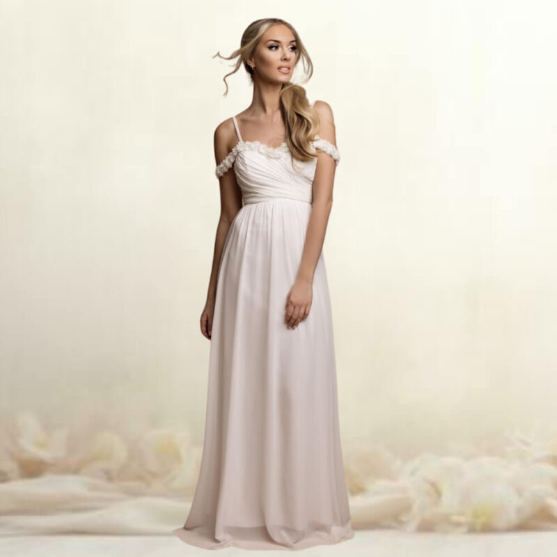 nifiko forema romantiko leyko me tirantes bridal collection