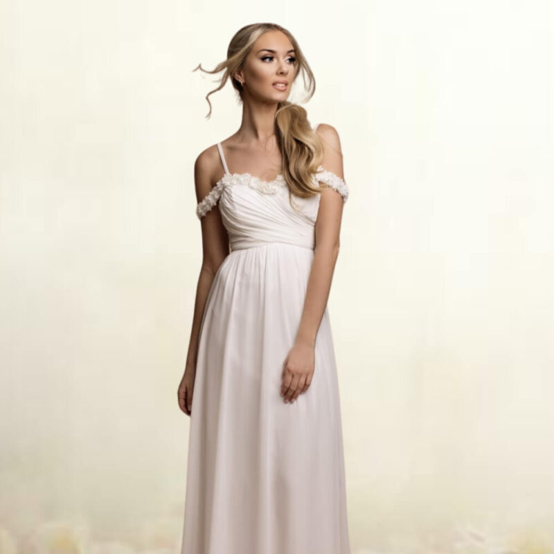 nifiko forema romantiko leyko me tirantes bridal collection