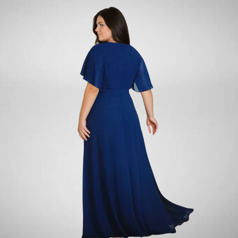 plus size maxi forema deep blue suga style kompsotita se megala megethi