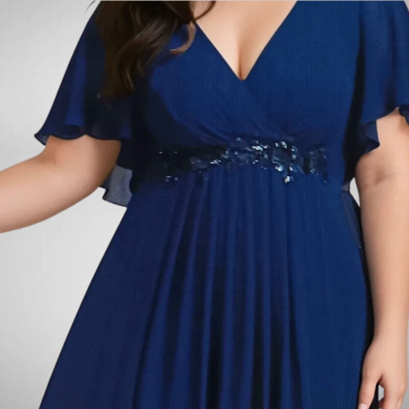 plus size maxi forema deep blue suga style kompsotita se megala megethi