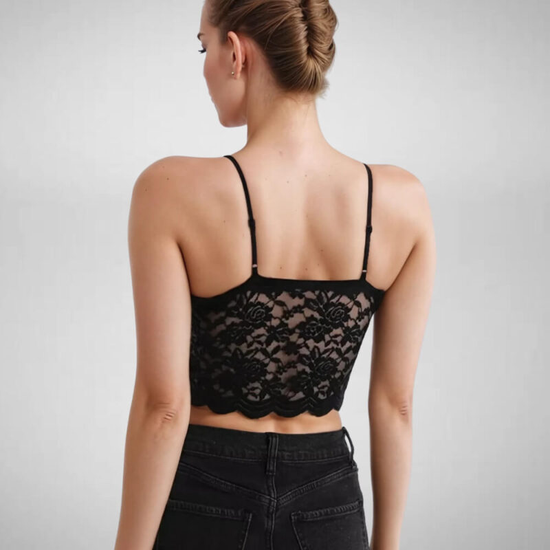 mplouza crop top me dantela suga style
