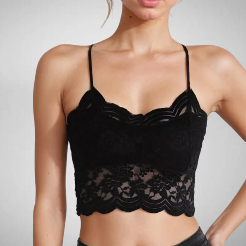 mplouza crop top me dantela suga style