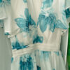 maxi forema leyko me mple louloudia suga collection