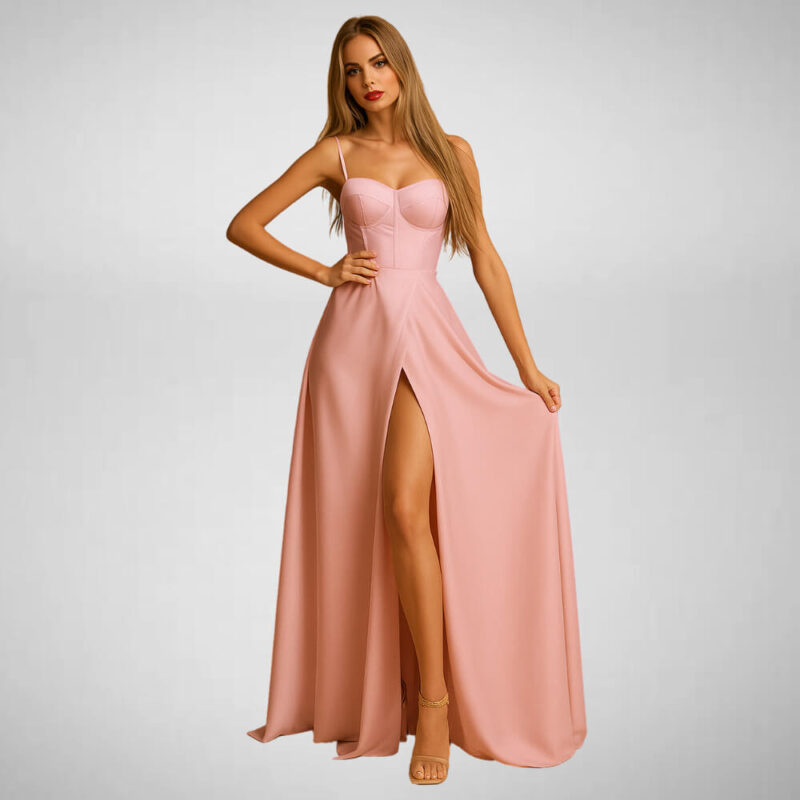 maxi forema saten dusty pink suga collection