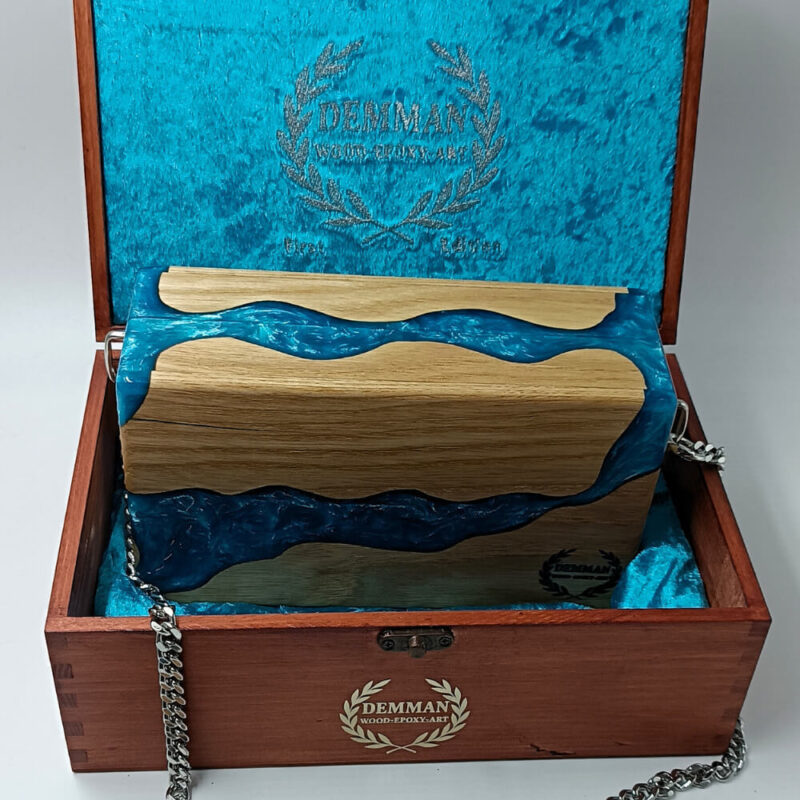 Demman Artbag Blue – Χειροποίητη ξύλινη τσάντα σε γαλάζιο