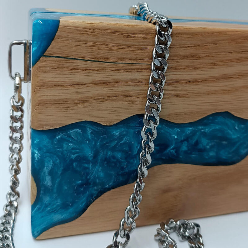 Demman Artbag Blue – Χειροποίητη ξύλινη τσάντα σε γαλάζιο