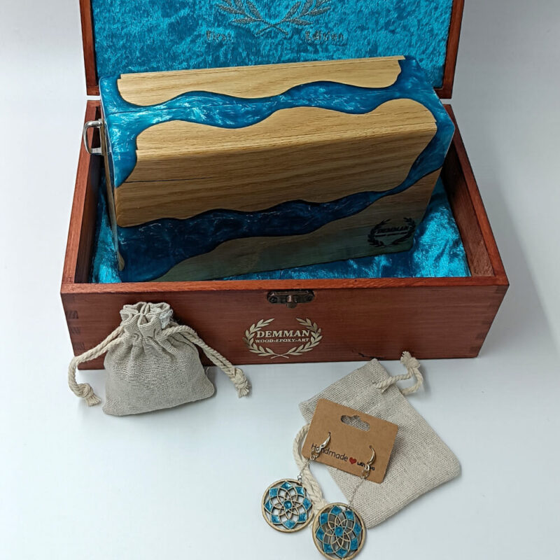 Demman Artbag Blue – Χειροποίητη ξύλινη τσάντα σε γαλάζιο