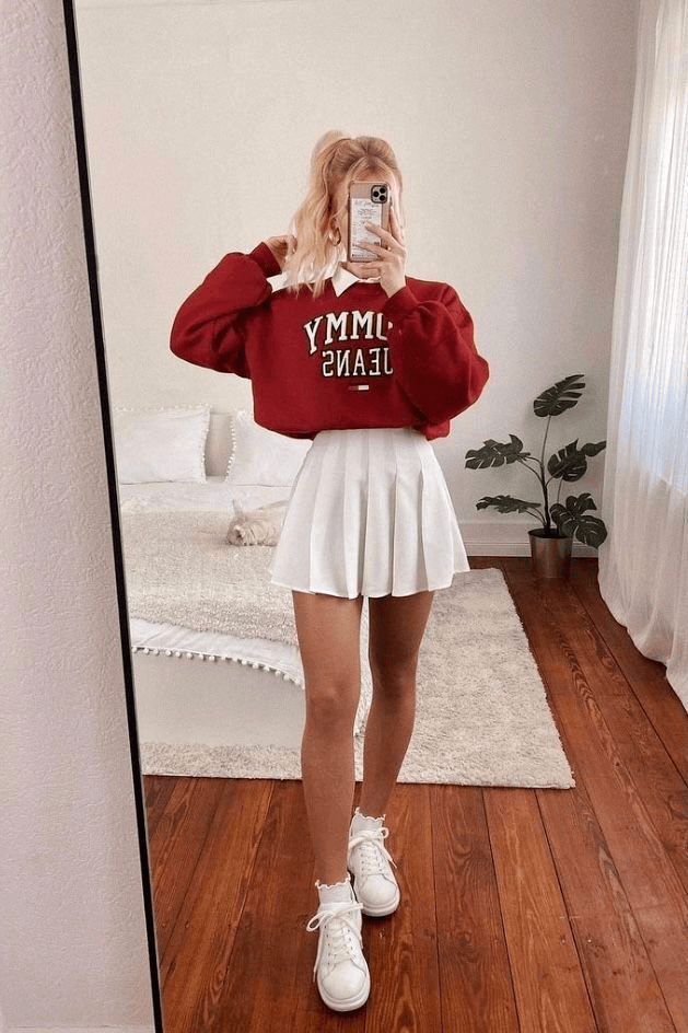 Skater φούστα με kitten heels – back to school 2025