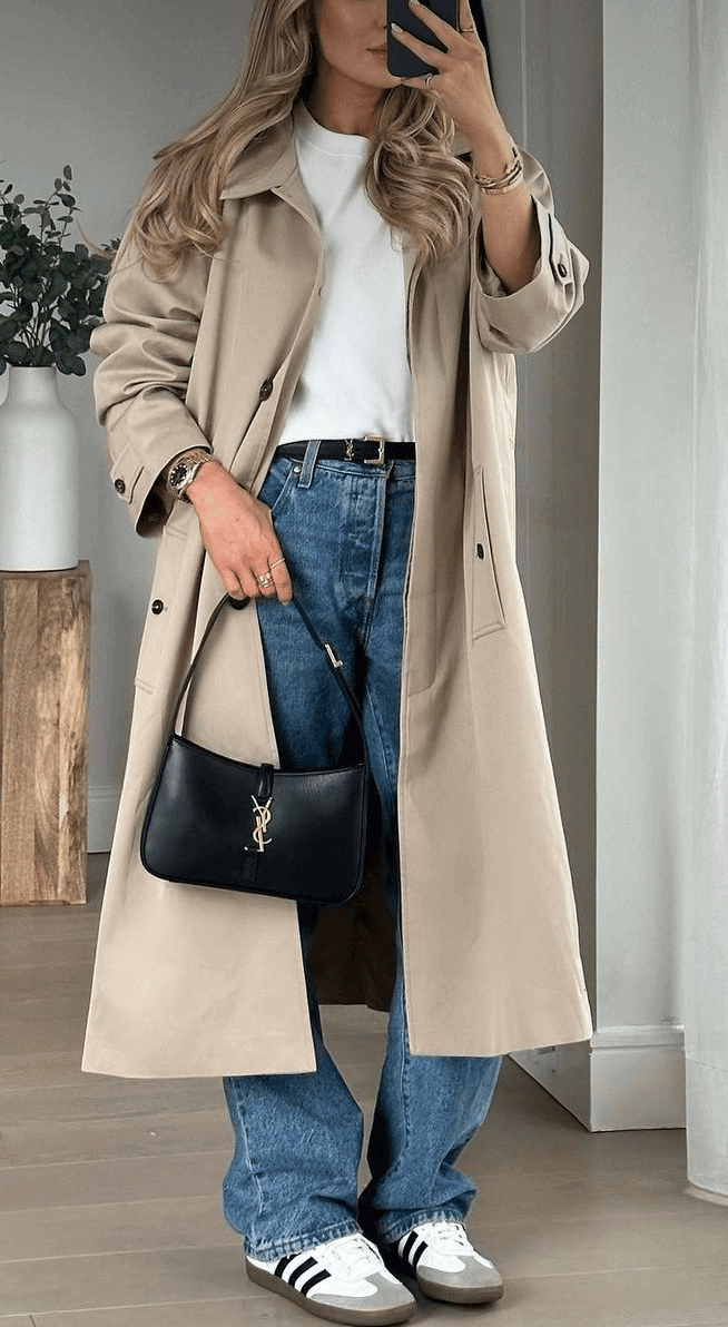 Γυναικείο trench coat σε street style look