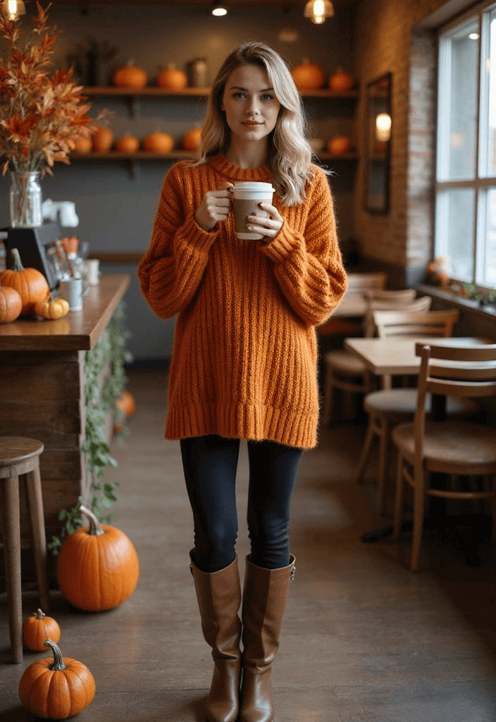 Cozy φθινοπωρινό look με pumpkin spice χρώματα