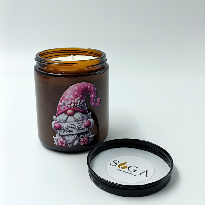 XMAS soy candle bubblegum scent handmade Pink Santa Christmas candle
