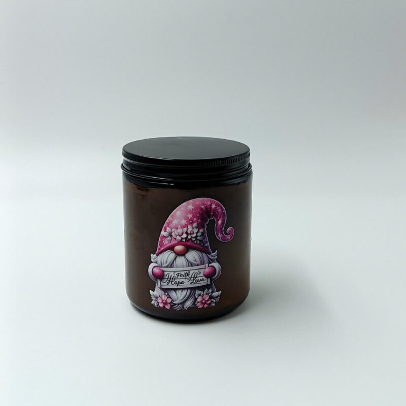 XMAS soy candle bubblegum scent handmade Pink Santa Christmas candle