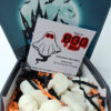 Θεματικό κουτί Boo Box σε σχήμα φέρετρου για Halloween με spooky wax melts
