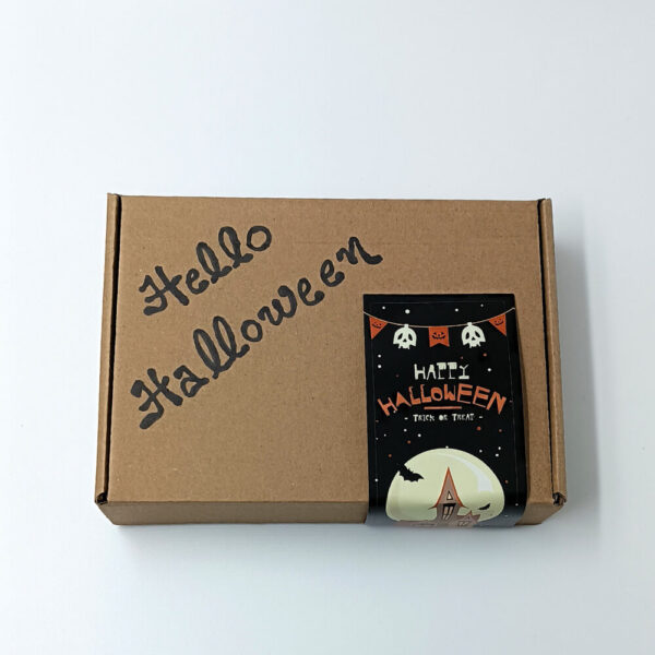 Δώρο σετ κάλτσες με μαύρα σαπούνια σε κουτί kraft Halloween Box