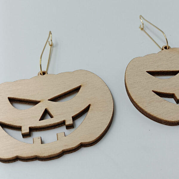 ToXylo σκουλαρίκια κολοκύθα Halloween από ξύλο
