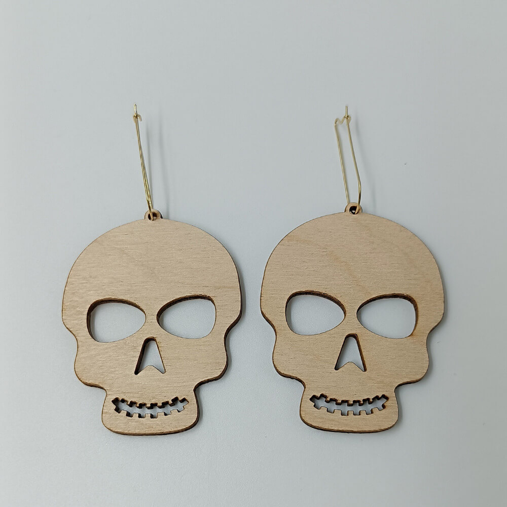 Gothic ξύλινα σκουλαρίκια Halloween