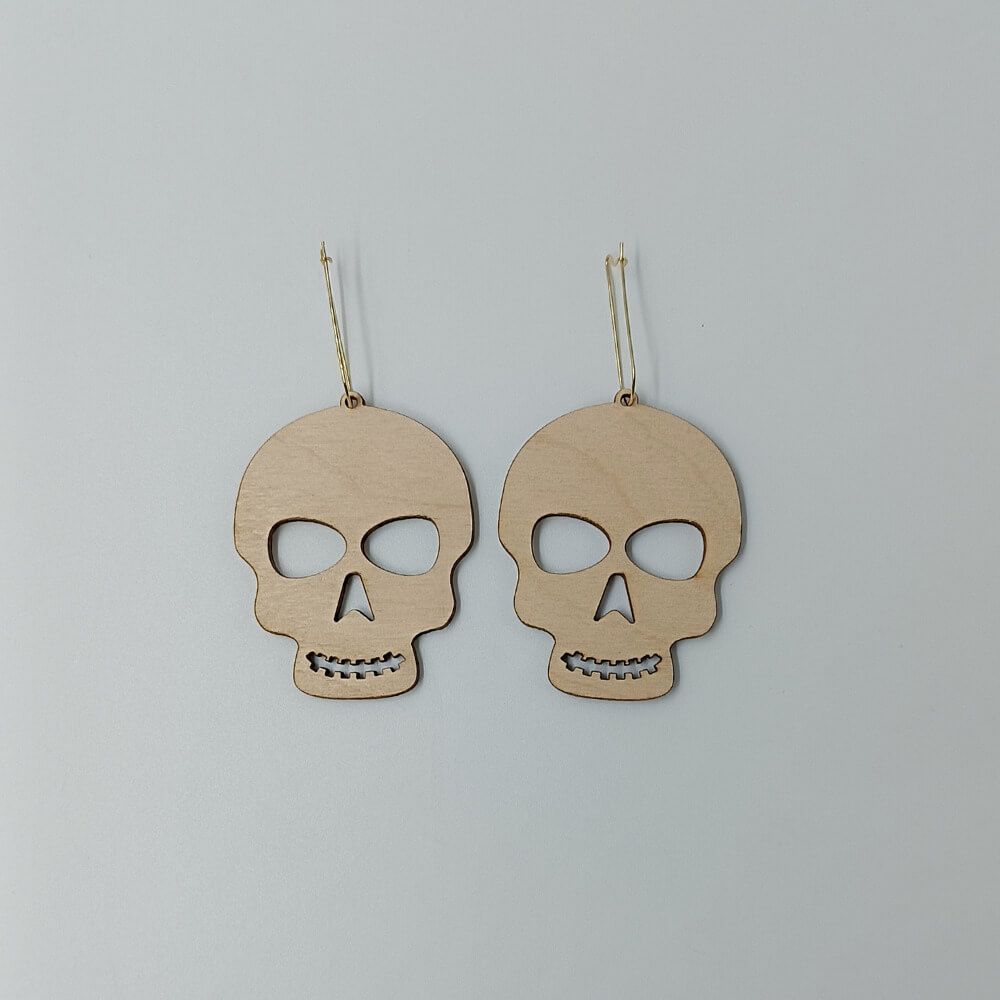 Gothic ξύλινα σκουλαρίκια Halloween