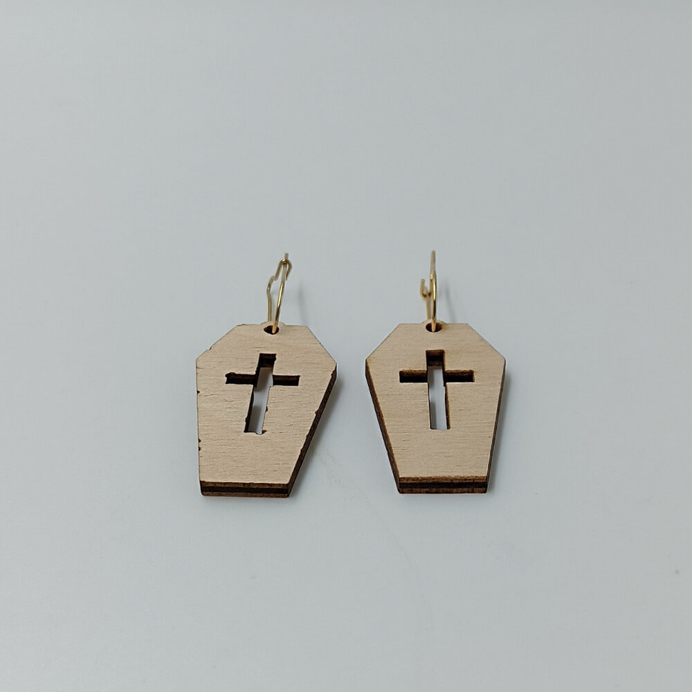 Halloween σκουλαρίκια ξύλινα από ToXylo