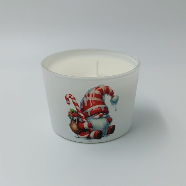 Αρωματικό κερί με σχέδιο Small Santa σε γυάλινο δοχείο