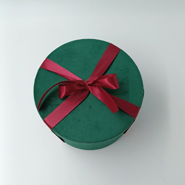 Βελούδινο χριστουγεννιάτικο κουτί δώρου με αρωματικό κερί και wax melts