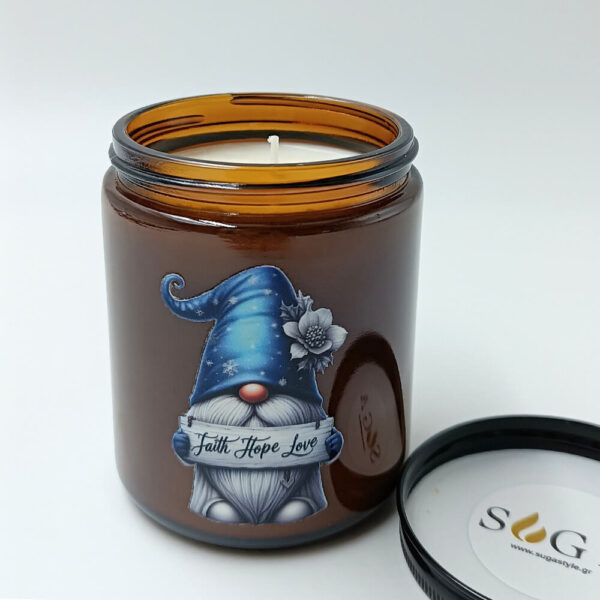 Αρωματικό κερί 220 ml με άρωμα French Croissant σε καφέ γυάλινο δοχείο