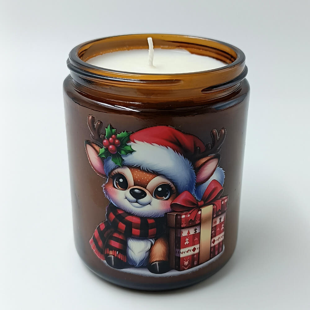 Κερί φυτικό σόγιας 220ml – μπισκότα τζίντζερ χριστουγεννιάτικη συσκευασία