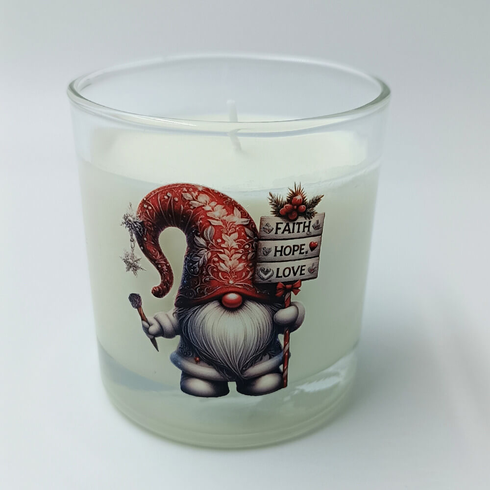 Χριστουγεννιάτικο κερί 300ml Ginger Cookies με ετικέτα και γυαλί