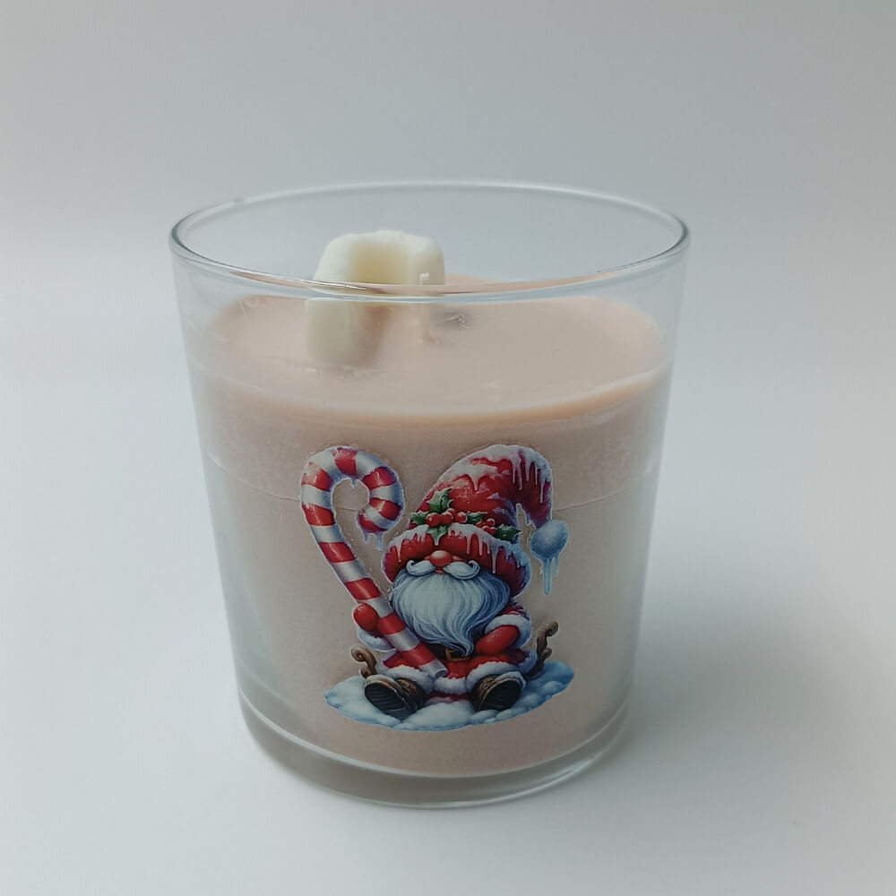 Αρωματικό κερί βανίλιας & αλμυρής καραμέλας 380ml σε γυάλινο ποτήρι