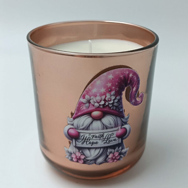 χριστουγεννιάτικο κερί σε rosegold δοχείο