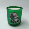 Πράσινο αρωματικό κερί με gnome και άρωμα μελομακάρονο