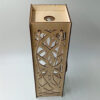 ξύλινη συσκευασία δώρου για μπουκάλι με laser cut σχέδιο και όνομα Maria toxylo