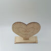 Ξύλινη καρδιά παζλ με χαραγμένο μήνυμα αγάπης