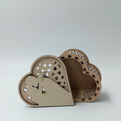 ρομαντικό ξύλινο κουτί δώρου αγάπης