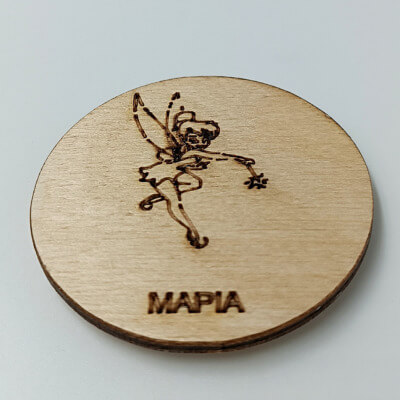 αναμνηστικό μαγνητάκι βάπτισης ή παιδικό πάρτι με όνομα τινκερ μπελ tinker bell