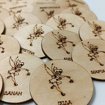 Μαγνητάκι βάπτισης με Τίνκερ Μπελ και όνομα