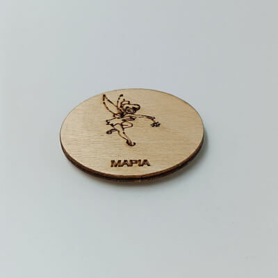 Μαγνητάκι βάπτισης με Τίνκερ Μπελ και όνομα