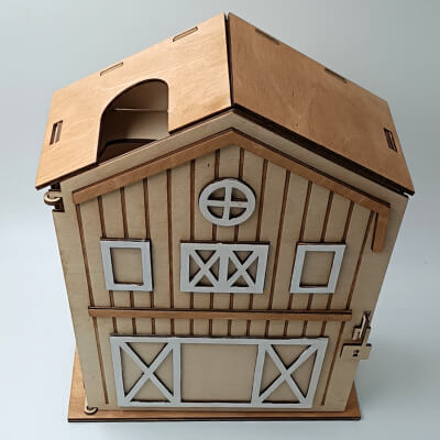 Ξύλινο gift house κουτί δώρου suga style