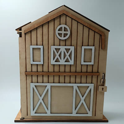 Ξύλινο gift house κουτί δώρου suga style