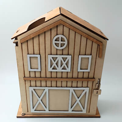 Ξύλινο gift house κουτί δώρου suga style