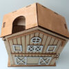 Gift box house ανοιχτό με εσωτερικά ράφια